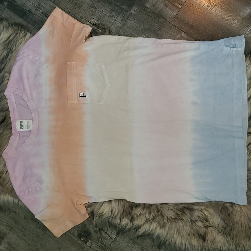 VS PINK Tie Dye Pocket Tee